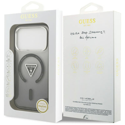 Guess IML Gradient Triangle Logo MagSafe Case for iPhone 17 Pro - Black
