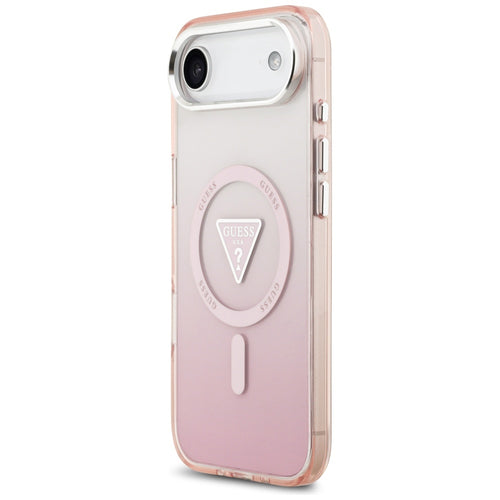 Guess IML Gradient Triangle Logo MagSafe iPhone Air Case - Pink