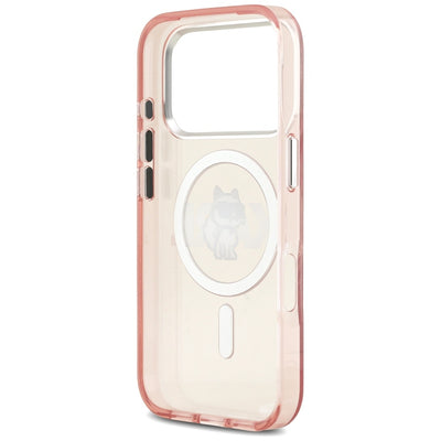 Karl Lagerfeld IML Choupette Sketch Logo MagSafe Case for iPhone 17 Pro - Pink