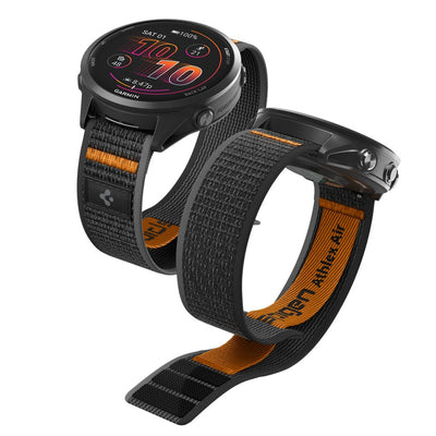 Spigen Athlex Airna Garmin Quick Release 22mm Strap - Black and Orange