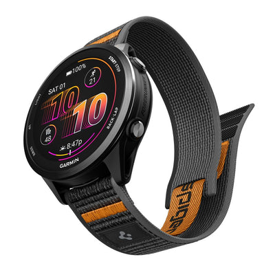 Spigen Athlex Airna Garmin Quick Release 22mm Strap - Black and Orange
