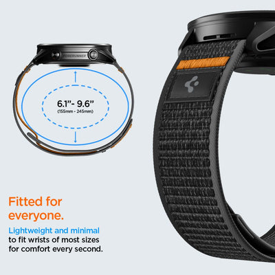 Spigen Athlex Airna Garmin Quick Release 22mm Strap - Black and Orange