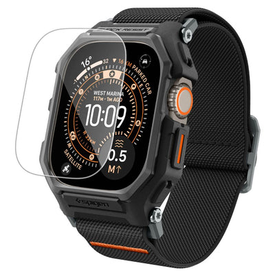 Spigen Lite Fit Pro Strap + Tempered Glass Screen Protector for Apple Watch Ultra 49mm - Black
