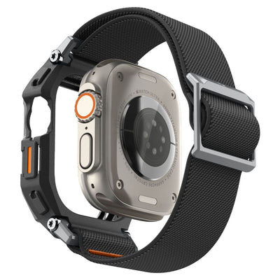 Spigen Lite Fit Pro Strap + Tempered Glass Screen Protector for Apple Watch Ultra 49mm - Black