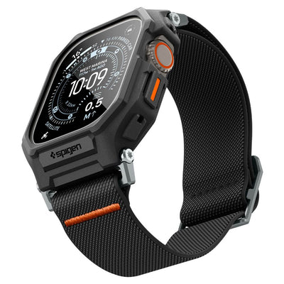 Spigen Lite Fit Pro Strap + Tempered Glass Screen Protector for Apple Watch Ultra 49mm - Black