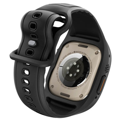 Spigen Liquid Air Pro Case Strap + 9H Tempered Glass for Apple Watch Ultra 49mm - Black
