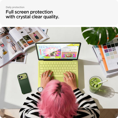 Spigen Glas.tR Slim FC Tempered Glass Screen Protector for MacBook Neo 13" 2026 - Black