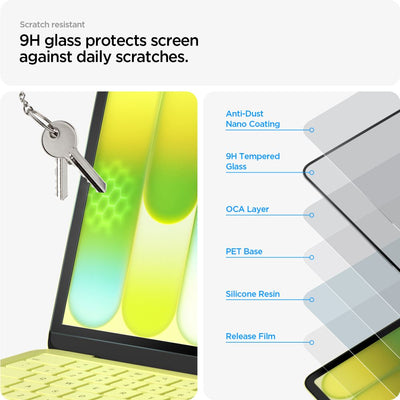 Spigen Glas.tR Slim FC Tempered Glass Screen Protector for MacBook Neo 13" 2026 - Black