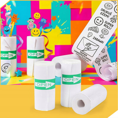 HURC-S10 Rolls for Thermal Printer with Camera HURC10/ Wozinsky WDT-01/WDT-02/WDT-03/WDT-04/WDT-05 - White (5 pcs.) — Hurtel