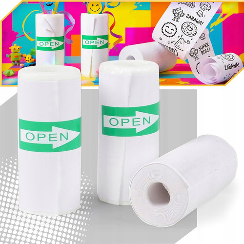 HURC-S10 Rolls for Thermal Printer with Camera HURC10/ Wozinsky WDT-01/WDT-02/WDT-03/WDT-04/WDT-05 - White (5 pcs.) — Hurtel