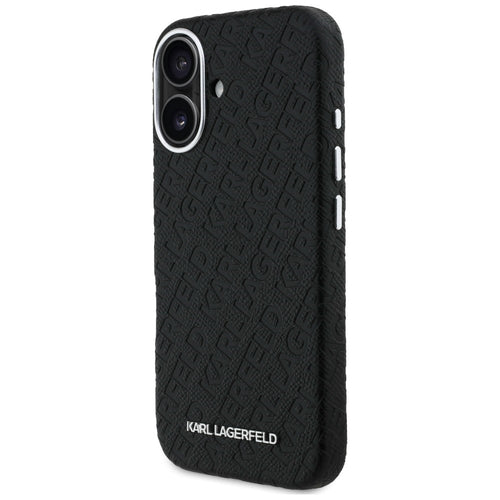 Karl Lagerfeld FW Stamped Karl MagSafe iPhone 16 Case - Black