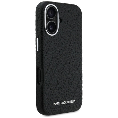 Karl Lagerfeld FW Stamped Karl MagSafe iPhone 16 Case - Black