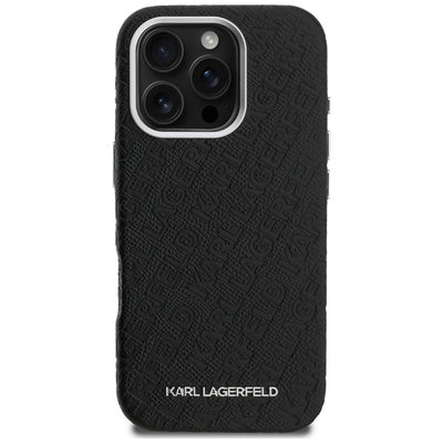 Karl Lagerfeld FW Stamped Karl MagSafe Case for iPhone 16 Pro - Black