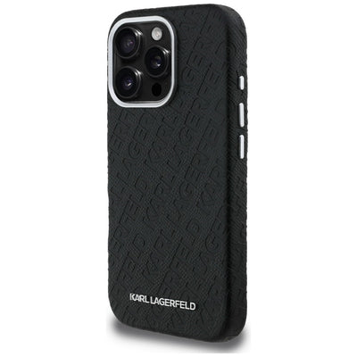 Karl Lagerfeld FW Stamped Karl MagSafe Case for iPhone 16 Pro Max - Black