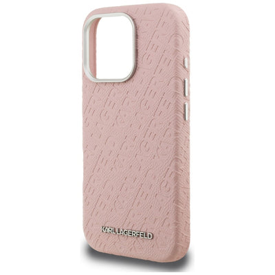 Karl Lagerfeld FW Stamped Karl MagSafe Case for iPhone 16 Pro - Pink