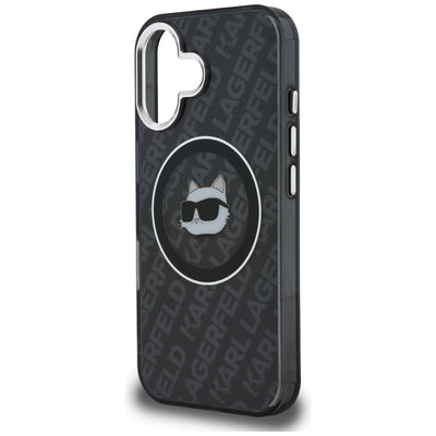 Karl Lagerfeld IML Choupette Head Logo MagSafe Case for iPhone 16 - Black