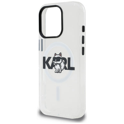 Karl Lagerfeld IML Choupette Sketch Logo MagSafe Case for iPhone 16 Pro Max - Clear