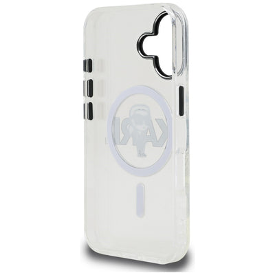 Karl Lagerfeld IML Karl Sketch Logo MagSafe Case for iPhone 16 - Clear