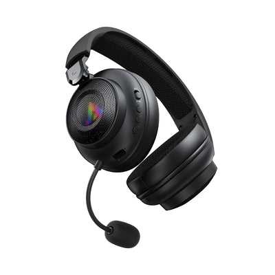 Acefast H15 Wireless Bluetooth / 2.4 GHz / AUX Gaming Headphones with Microphone and RGB Backlight - Black