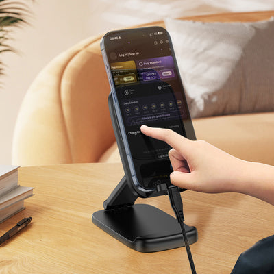Acefast E45 Foldable Adjustable Desk Phone Stand - Black