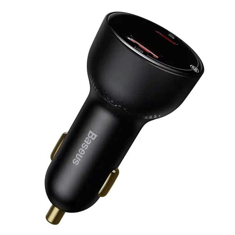 Car charger Baseus Superme, USB, USB-C, 100W + USB-C cable (black) - Product Image 5