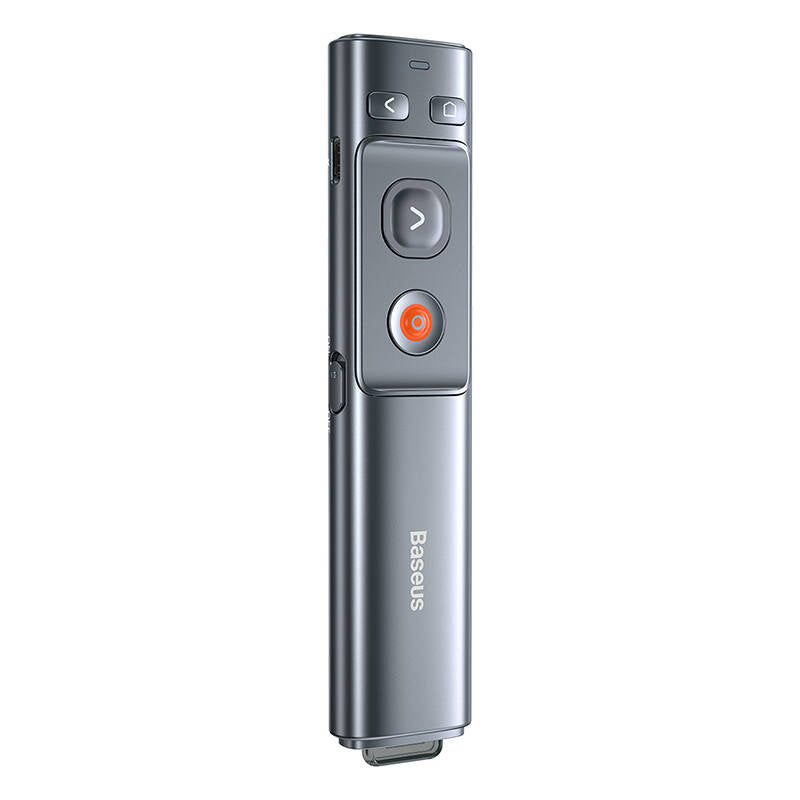 Baseus Orange Dot Multifunctionale remote control for presentation, with a laser pointer - gray - Product Image 4