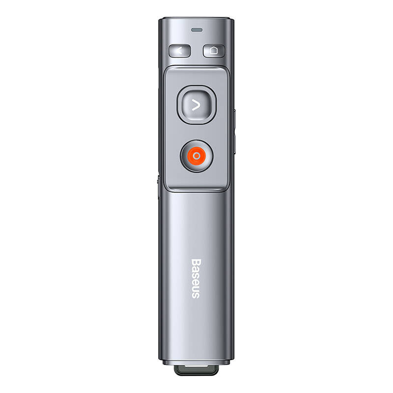 Baseus Orange Dot Multifunctionale remote control for presentation, with a laser pointer - gray - Product Image 5