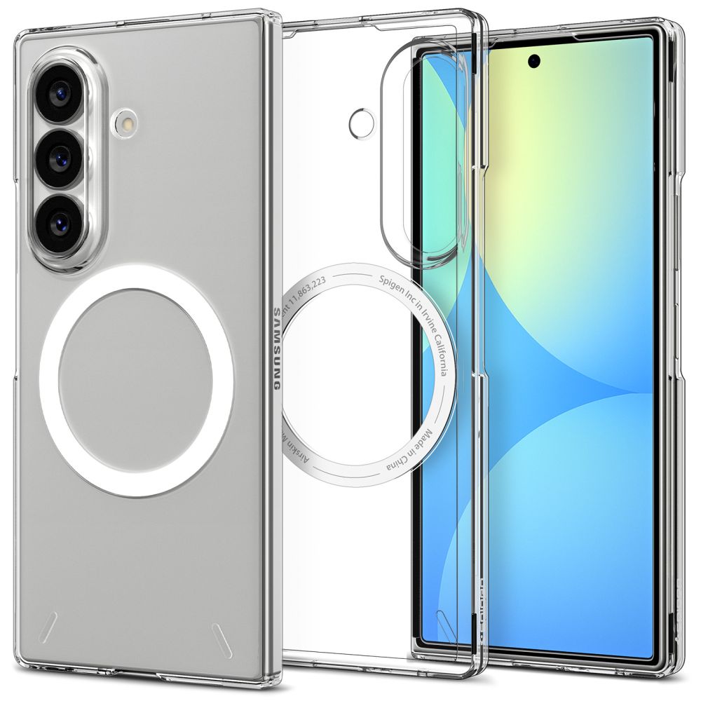 Spigen AirSkin MagFit Case for Samsung Galaxy Z Fold 8 Ultra - Clear and White