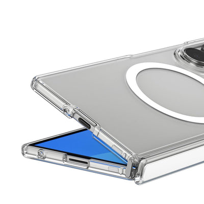 Spigen Ultra Hybrid Pro MagSafe Case for Samsung Galaxy Z Fold 8 Ultra - Clear and White