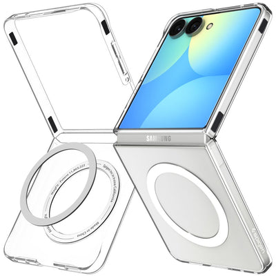 Spigen AirSkin MagFit Case for Samsung Galaxy Z Flip 8 - Clear and White