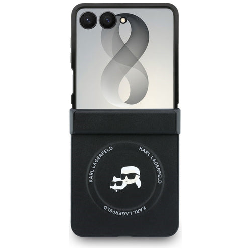 Karl Lagerfeld Karl&Choupette Pins MagSafe Case for Samsung Galaxy Z Flip 8 - Black