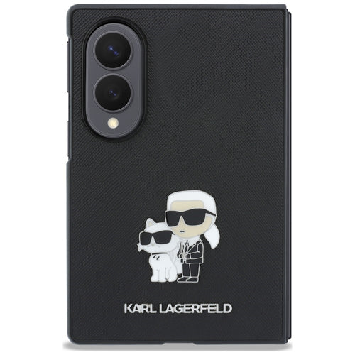 Karl Lagerfeld Saffiano Karl&Choupette Pin Case for Samsung Galaxy Z Fold 8 - Black