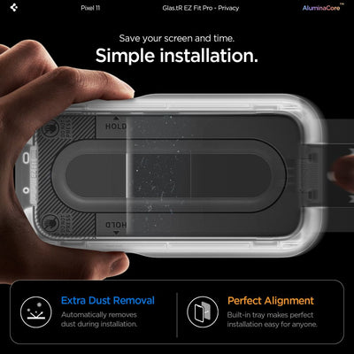 Spigen Glas.tR EZ Fit Pro HD 2-Pack Privacy Tempered Glass for Google Pixel 10/11