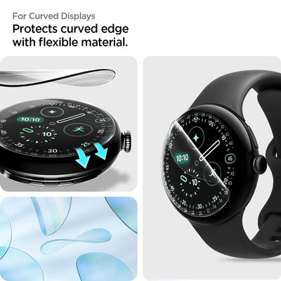 Spigen Elite Shield EZ Fit 2-Pack hydrogel foil for Google Pixel Watch 41 mm
