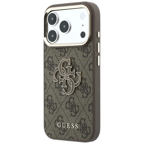 Guess 4G & Big Resin Logo Case for iPhone 17 Pro / 18 Pro - Brown