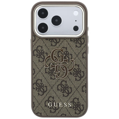 Guess 4G & Big Resin Logo Case for iPhone 17 Pro / 18 Pro - Brown