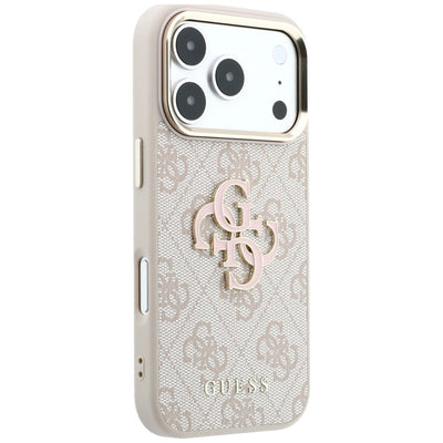 Guess 4G & Big Resin Logo Case for iPhone 17 Pro / 18 Pro - Pink