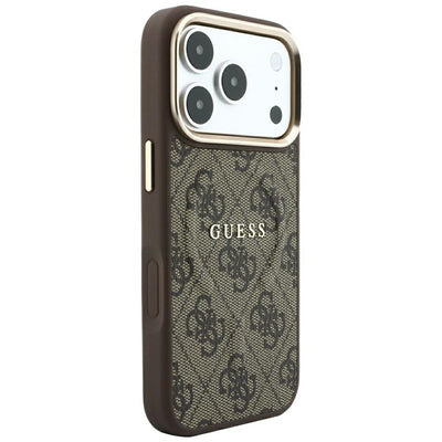 Guess Embossed 4G Classic MagSafe Case for iPhone 17 Pro / 18 Pro - Brown