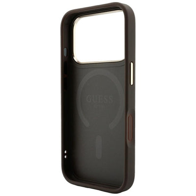 Guess Embossed 4G Classic MagSafe Case for iPhone 17 Pro / 18 Pro - Brown