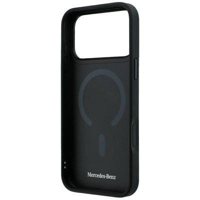 Mercedes Leather Crossed Lines MagSafe Case for iPhone 17 Pro Max / 18 Pro Max - Black