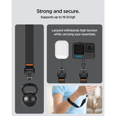 Spigen Universal Adjustable Lanyard Strap Wrist for Phone - Black