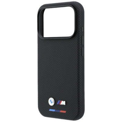 BMW M Quadrille Kevlar Tricolor & Metal Logo MagSafe Case for iPhone 17 Pro Max / 18 Pro Max - Black