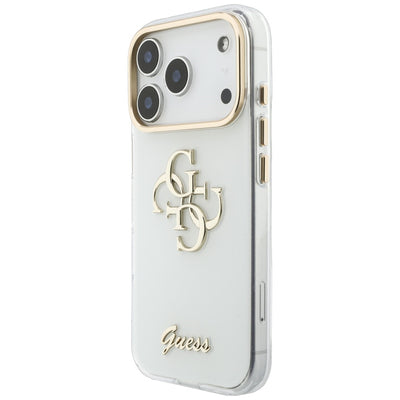 Guess IML 4G Script Metal Case for iPhone 17 Pro / 18 Pro - White