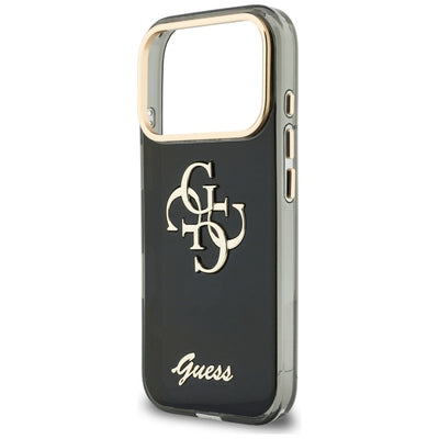 Guess IML 4G Script Metal Case for iPhone 17 Pro / 18 Pro - Black