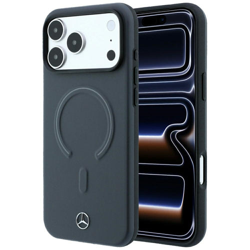 Mercedes Leather 3D MagSafe Case for iPhone 18 Pro / 17 Pro - Anthracite