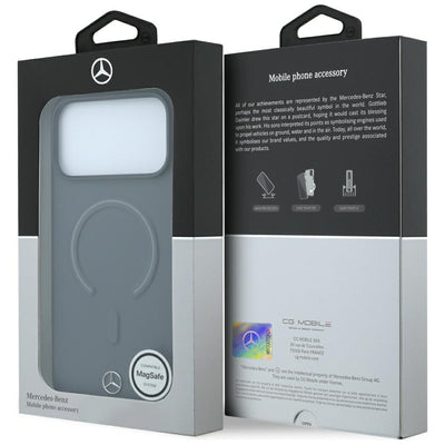 Mercedes Leather 3D MagSafe Case for iPhone 18 Pro / 17 Pro - Anthracite