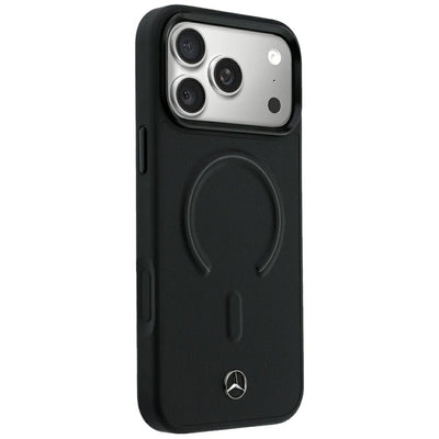 Mercedes Leather 3D MagSafe Case for iPhone 18 Pro / 17 Pro - Black