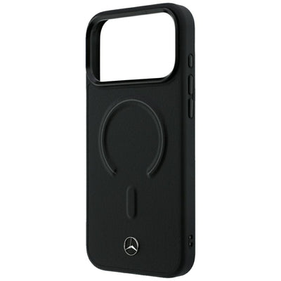 Mercedes Leather 3D MagSafe Case for iPhone 18 Pro / 17 Pro - Black