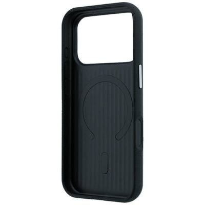 Mercedes Leather Semi Wrap Iconic Line MagSafe Case for iPhone 18 Pro Max / 17 Pro Max - Black