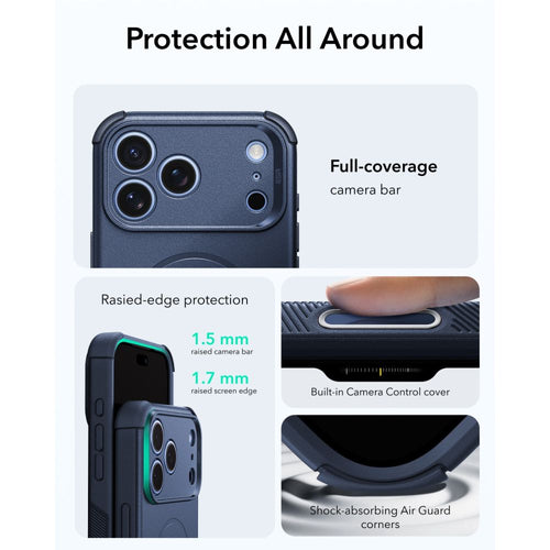 ESR Cyber Tough MagSafe Case for iPhone 18 Pro Max / 17 Pro Max - Navy Blue
